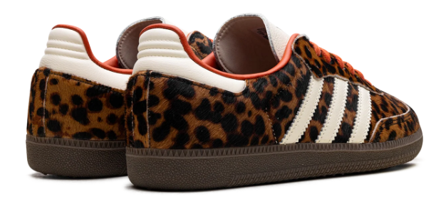 adidas Women's Samba OG Sneakers – Leopard/Cream/Orange