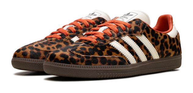 adidas Women's Samba OG Sneakers – Leopard/Cream/Orange