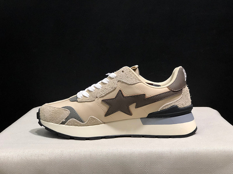 BAPE Retro Low-Top Sneakers – Beige/Brown