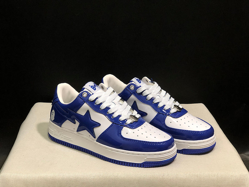 BAPE STA Low-Top Sneakers – Royal Blue/White