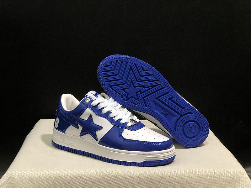 BAPE STA Low-Top Sneakers – Royal Blue/White