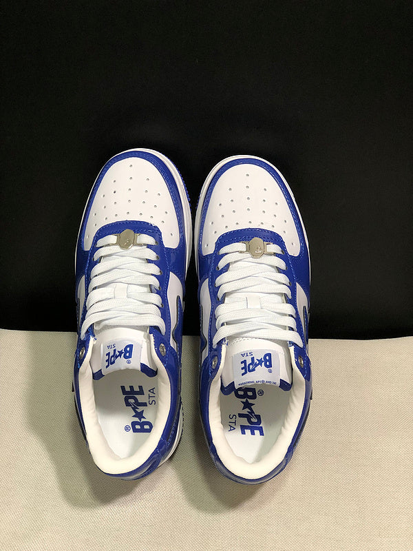 BAPE STA Low-Top Sneakers – Royal Blue/White