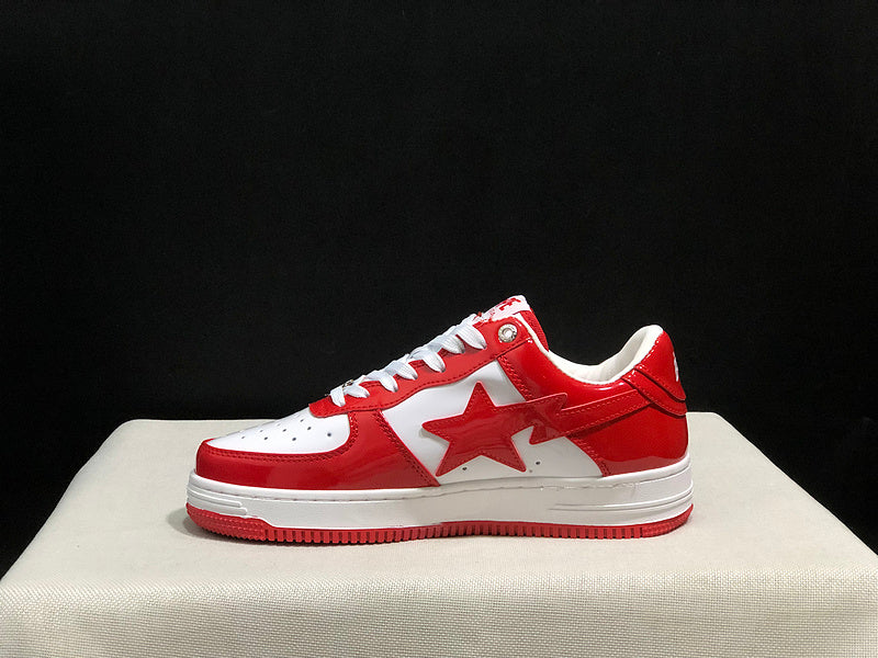 BAPE STA Low-Top Sneakers – Red/White