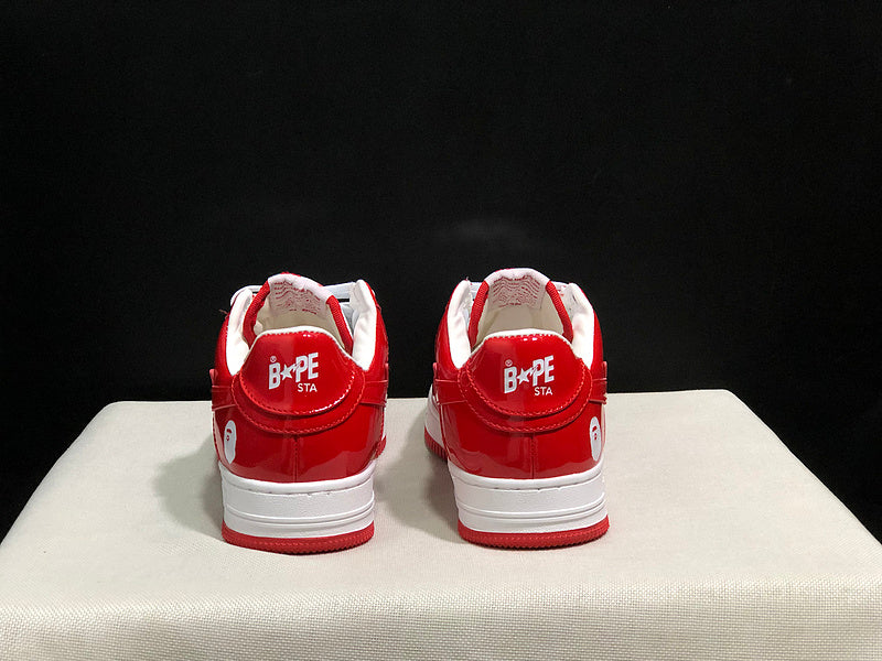 BAPE STA Low-Top Sneakers – Red/White