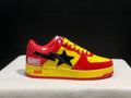 BAPE STA Low-Top Sneakers – Red/Yellow/Black