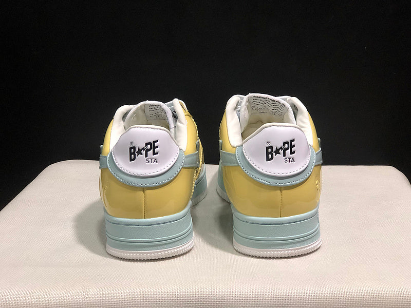 BAPE STA Low-Top Sneakers – Yellow/Mint/Brown