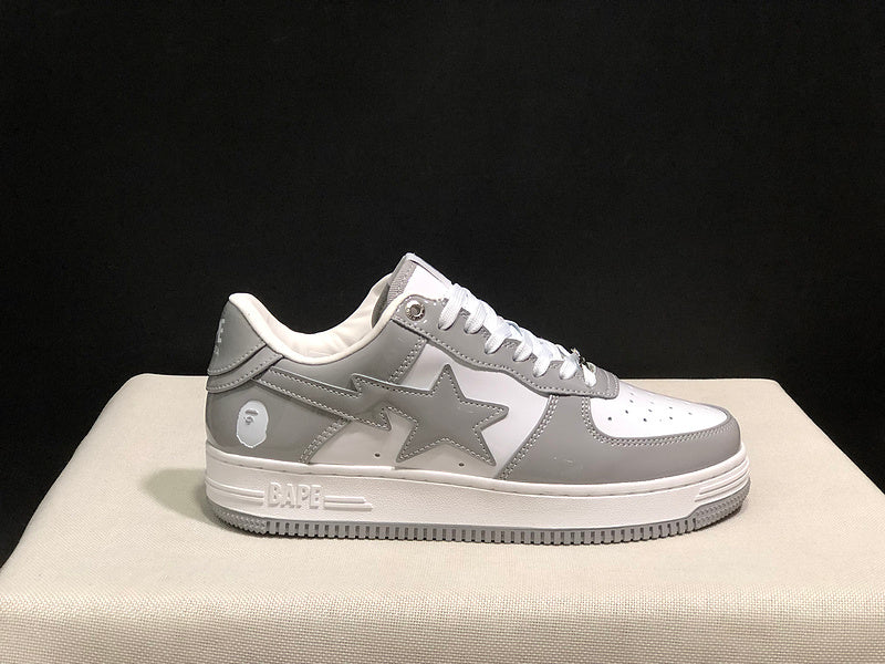 BAPE STA OS #3 M2 Low-Top Sneakers – Gray/White