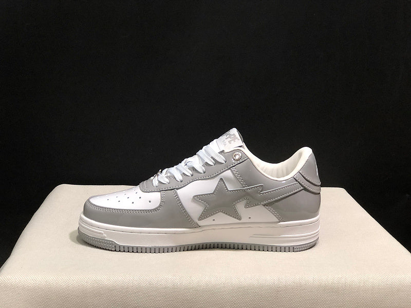 BAPE STA OS #3 M2 Low-Top Sneakers – Gray/White