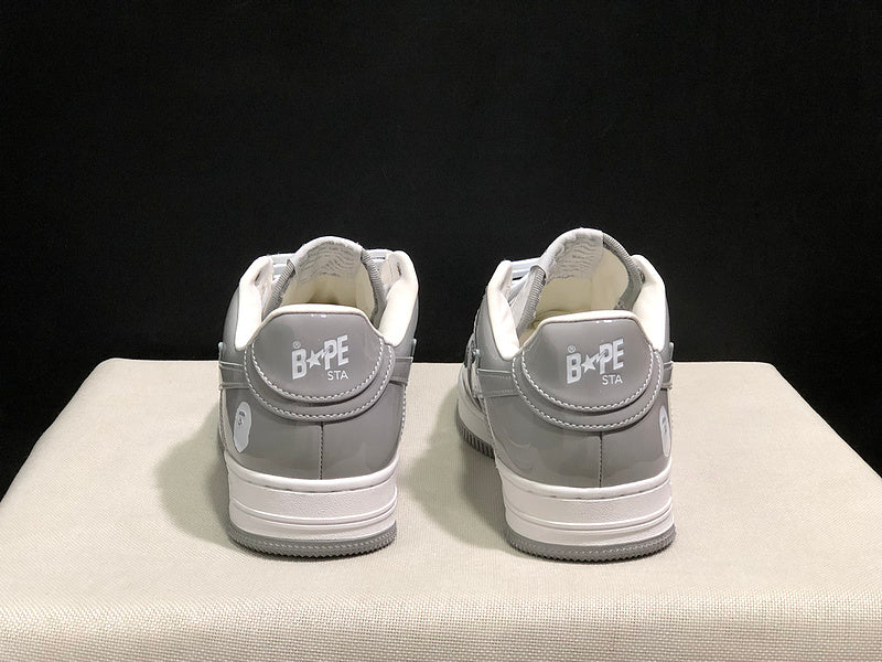 BAPE STA OS #3 M2 Low-Top Sneakers – Gray/White