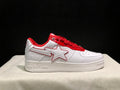 BAPE STA Low-Top Sneakers – White/Red