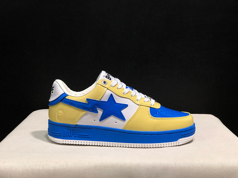 BAPE STA Low-Top Sneakers – Yellow/Blue/White
