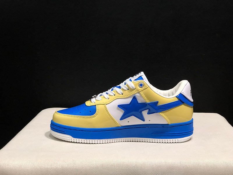 BAPE STA Low-Top Sneakers – Yellow/Blue/White