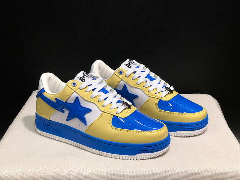 BAPE STA Low-Top Sneakers – Yellow/Blue/White