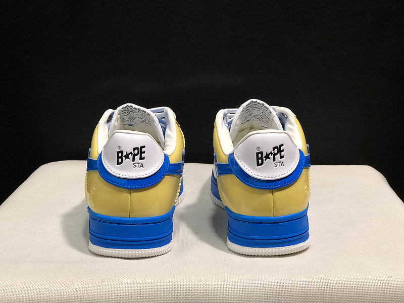 BAPE STA Low-Top Sneakers – Yellow/Blue/White