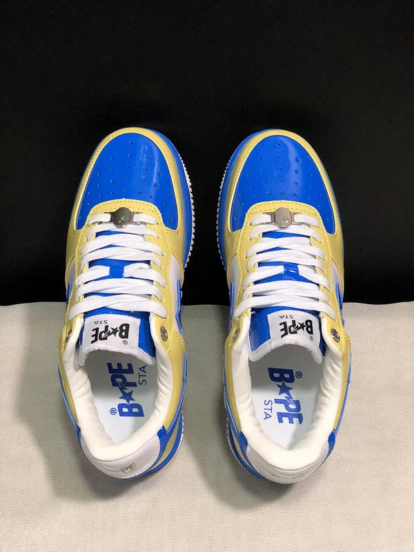 BAPE STA Low-Top Sneakers – Yellow/Blue/White