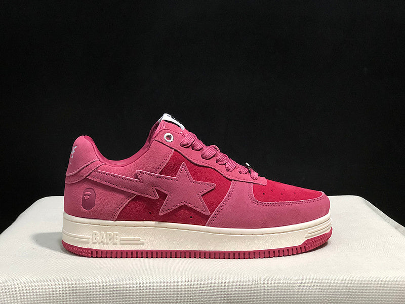 BAPE STA Low-Top Sneakers – Pink & Red