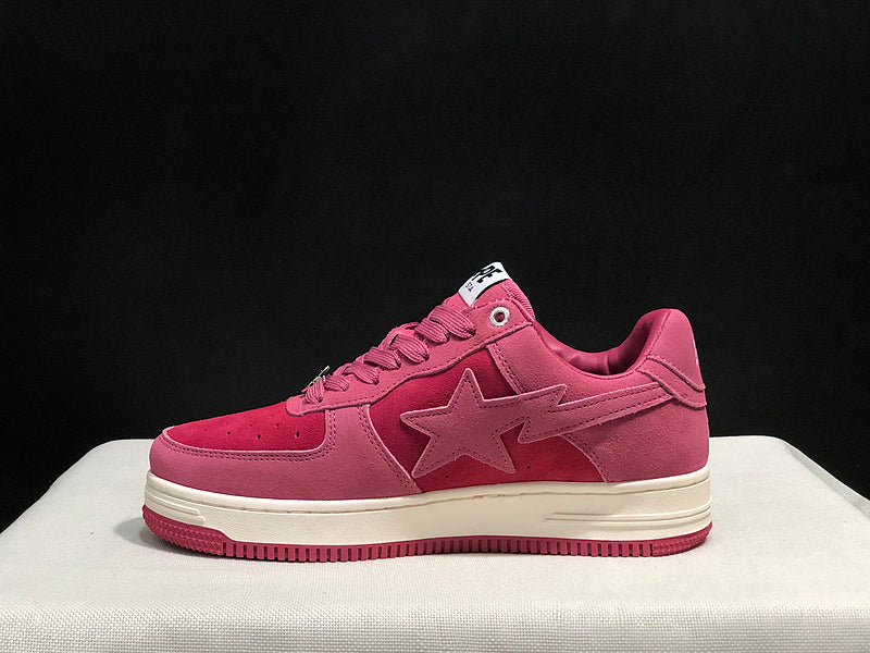 BAPE STA Low-Top Sneakers – Pink & Red