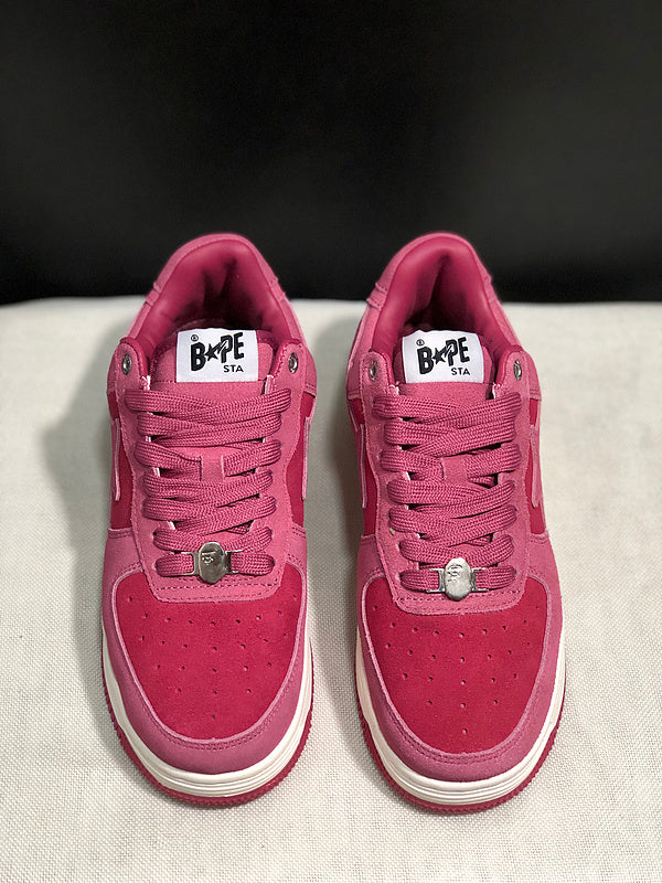 BAPE STA Low-Top Sneakers – Pink & Red