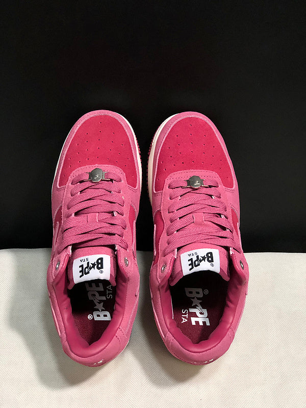 BAPE STA Low-Top Sneakers – Pink & Red