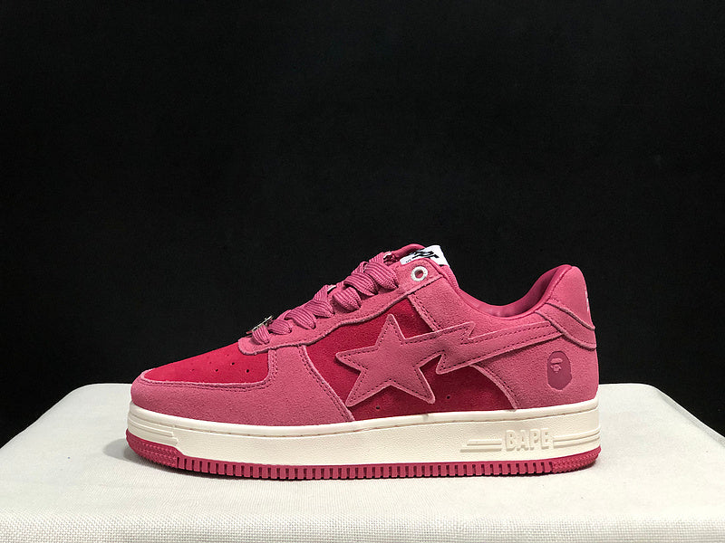 BAPE STA Low-Top Sneakers – Pink & Red