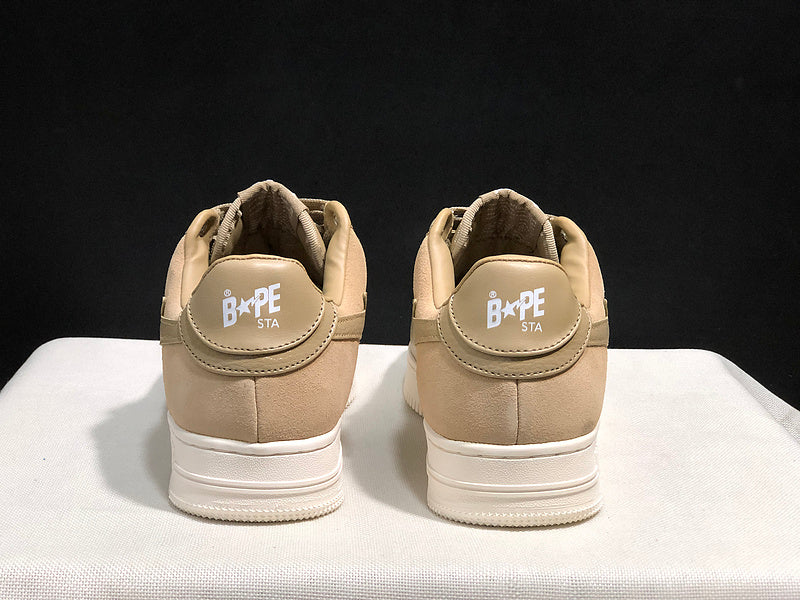 BAPE STA Low-Top Sneakers – Tan/Cream