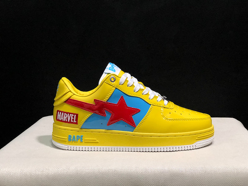 BAPE STA Low-Top Sneakers – Yellow/Blue/Red
