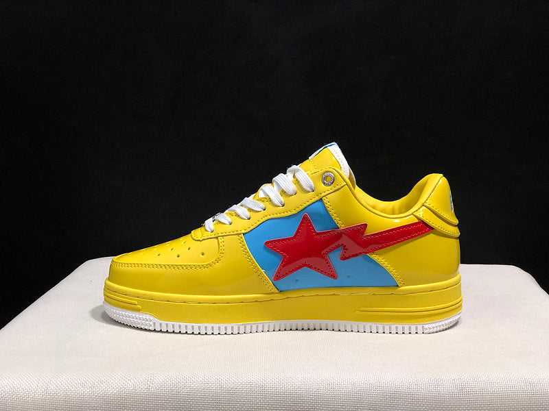 BAPE STA Low-Top Sneakers – Yellow/Blue/Red