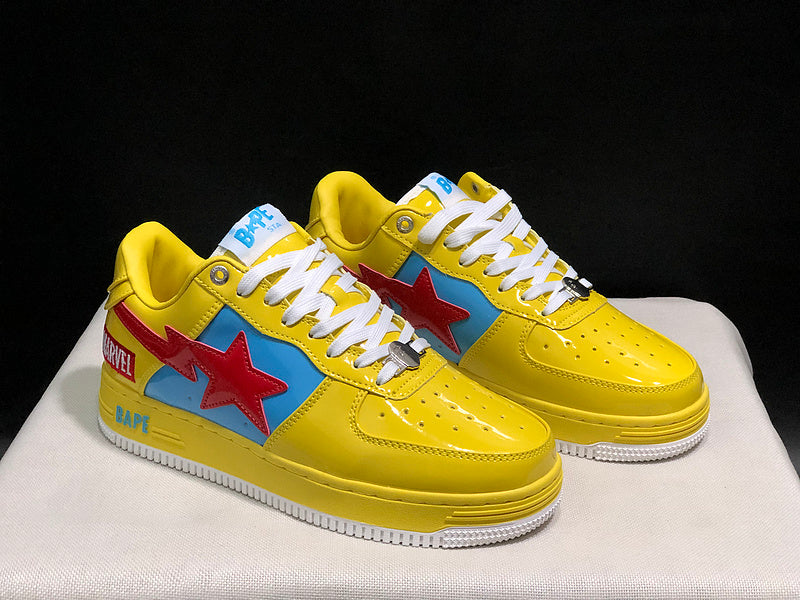 BAPE STA Low-Top Sneakers – Yellow/Blue/Red