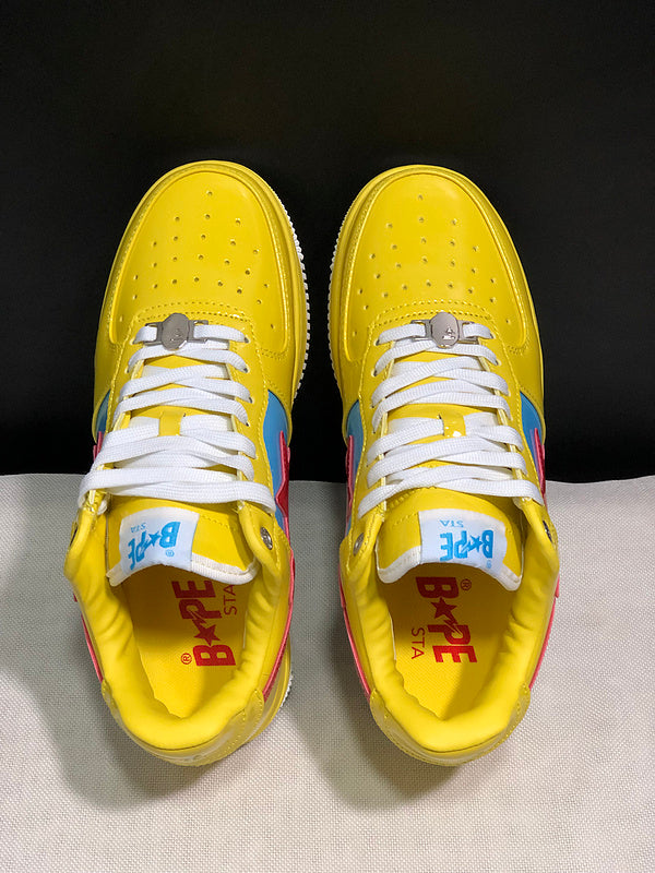 BAPE STA Low-Top Sneakers – Yellow/Blue/Red