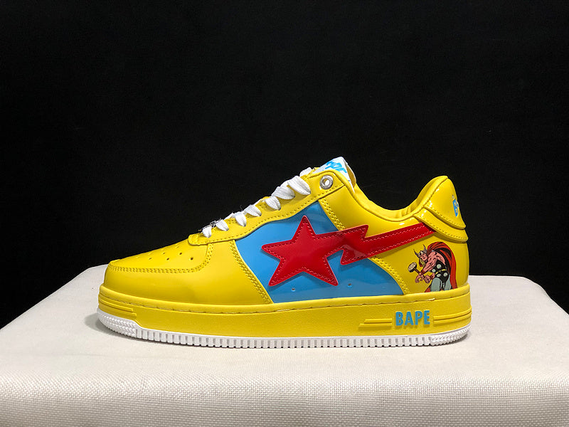 BAPE STA Low-Top Sneakers – Yellow/Blue/Red