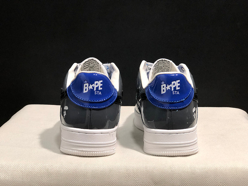 BAPE STA Low-Top Sneakers – Blue, Grey & Black