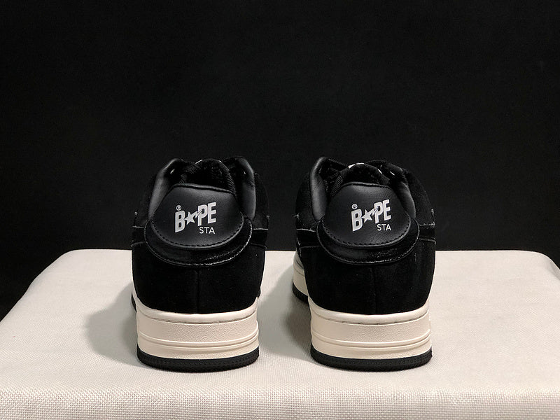 BAPE STA Low-Top Sneakers – Black & Off-White