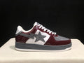 BAPE STA Low-Top Sneakers – Burgundy, Gray & White