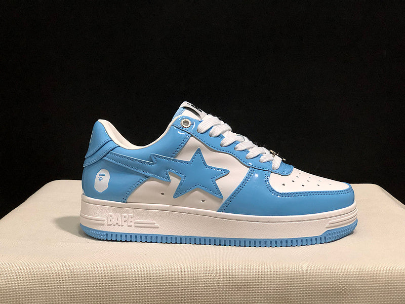 BAPE STA Low-Top Sneakers – Sky Blue & White