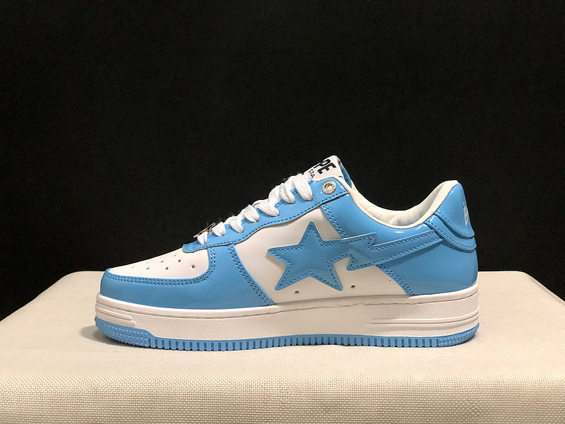 BAPE STA Low-Top Sneakers – Sky Blue & White