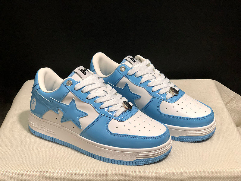 BAPE STA Low-Top Sneakers – Sky Blue & White