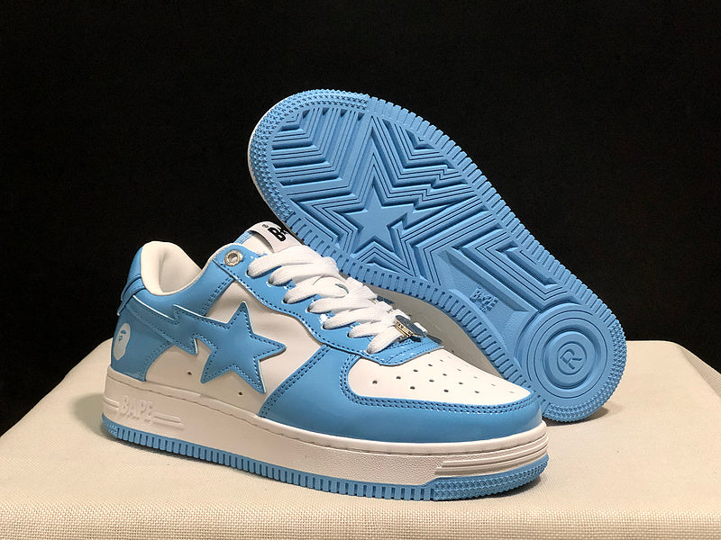 BAPE STA Low-Top Sneakers – Sky Blue & White