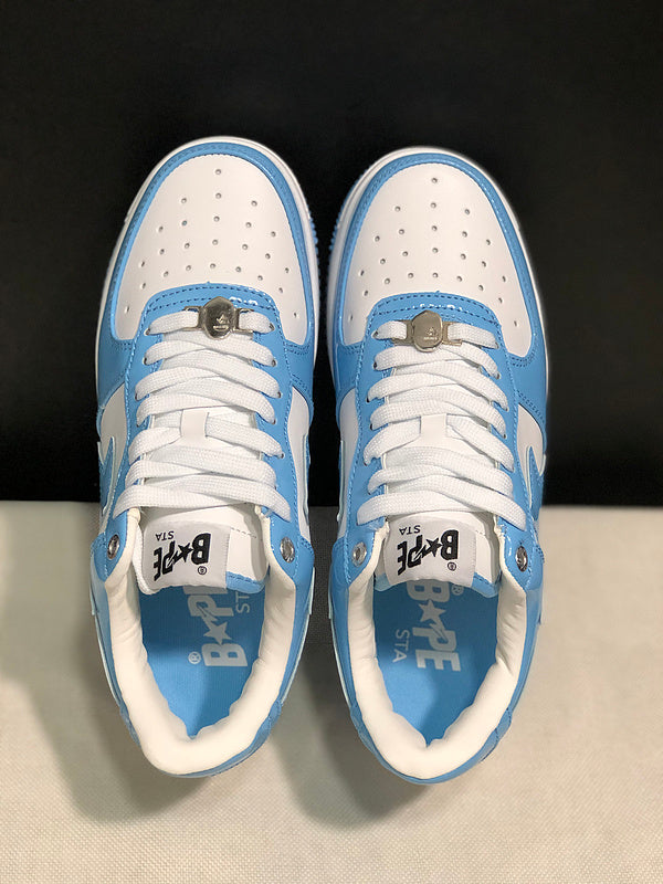 BAPE STA Low-Top Sneakers – Sky Blue & White