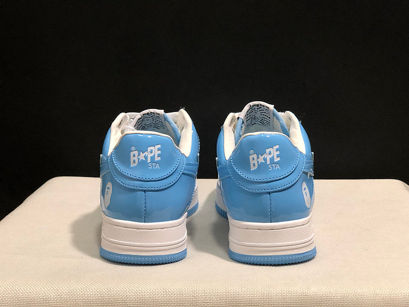 BAPE STA Low-Top Sneakers – Sky Blue & White