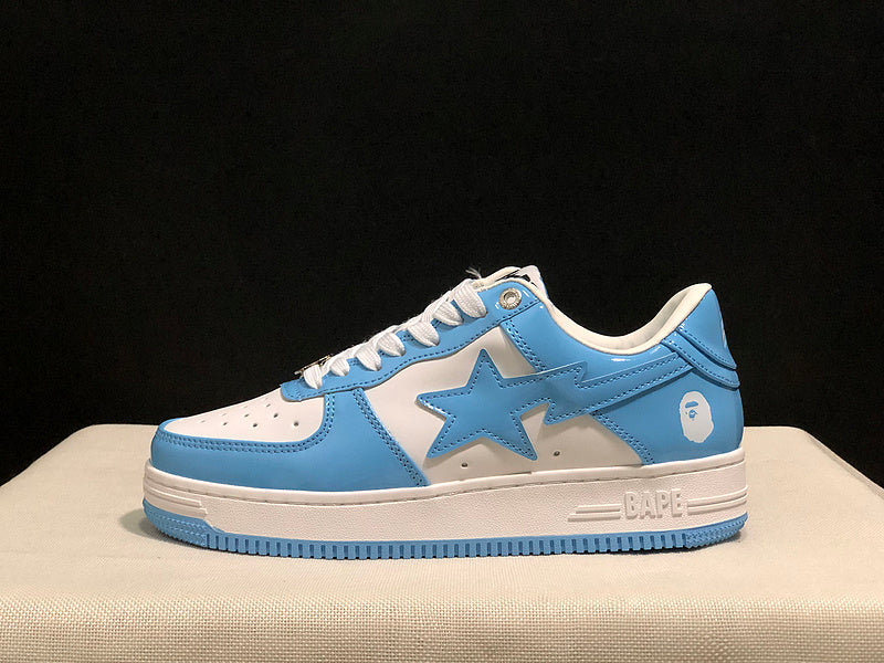 BAPE STA Low-Top Sneakers – Sky Blue & White