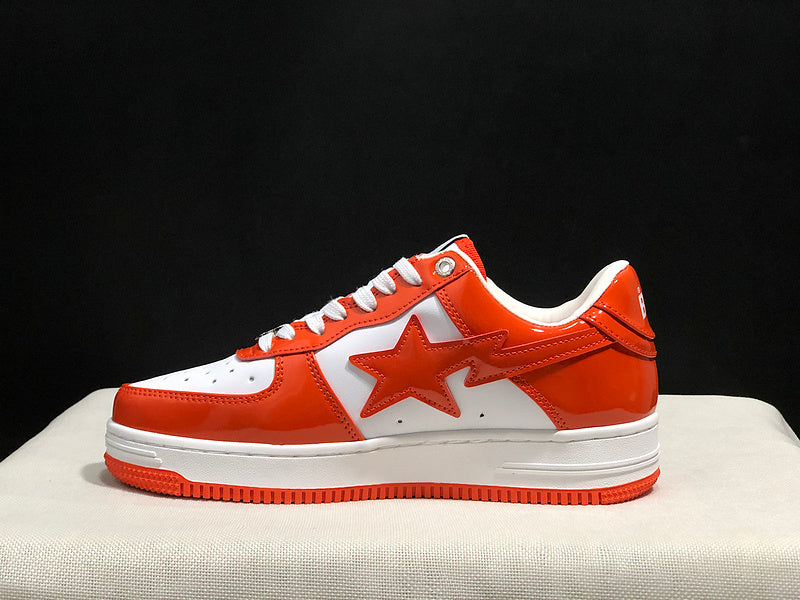 BAPE STA Low Sneakers – Red & White