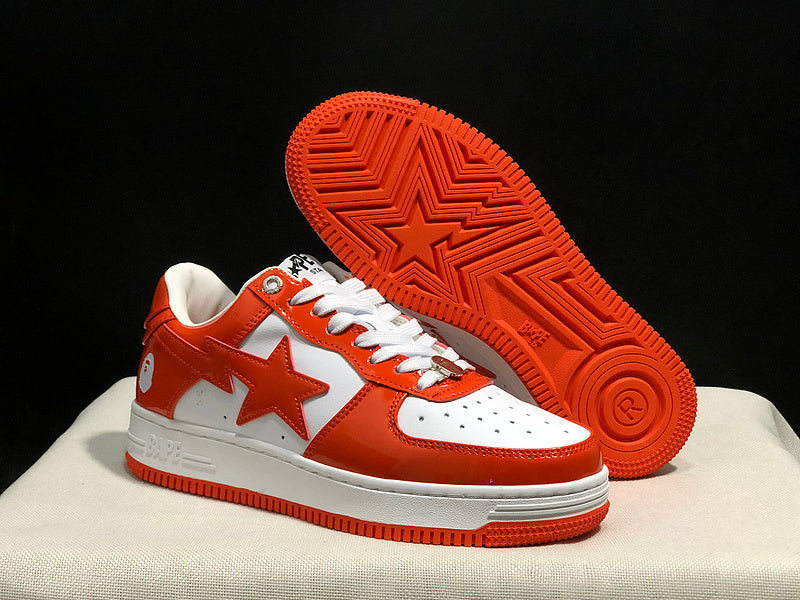 BAPE STA Low Sneakers – Red & White