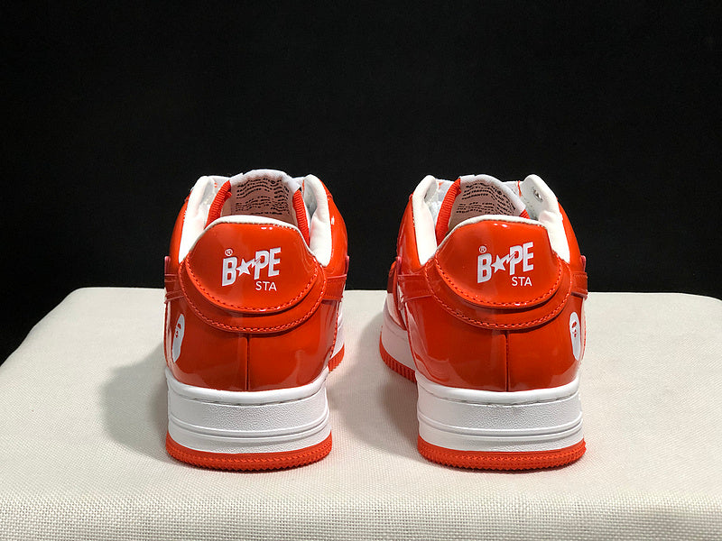 BAPE STA Low Sneakers – Red & White
