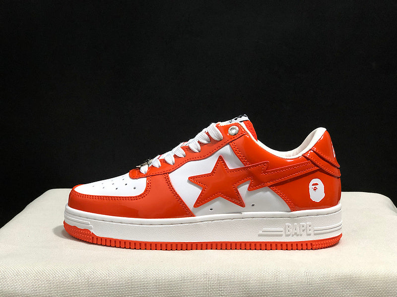 BAPE STA Low Sneakers – Red & White