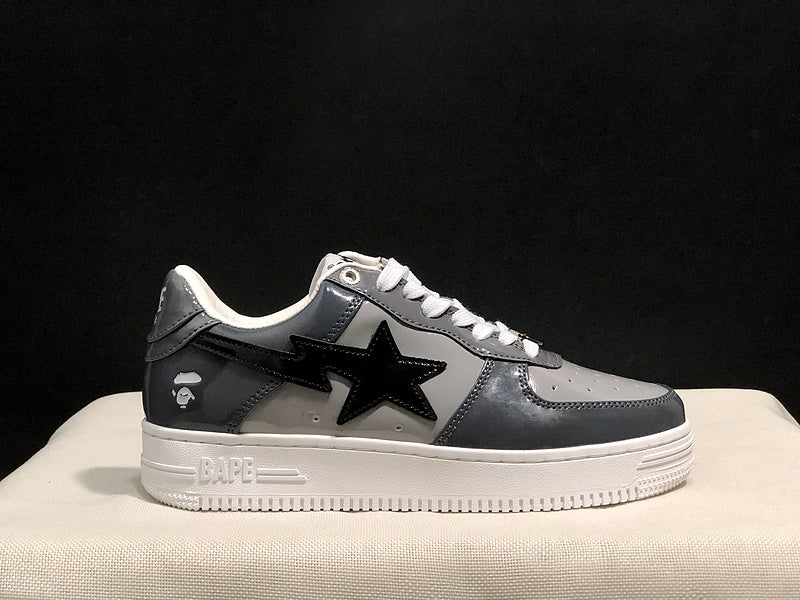 BAPE STA Low Sneakers – Grey / Black / White
