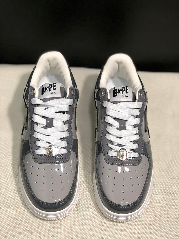 BAPE STA Low Sneakers – Grey / Black / White