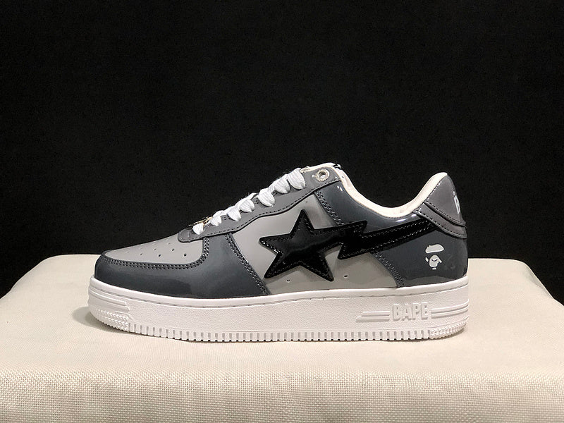 BAPE STA Low Sneakers – Grey / Black / White