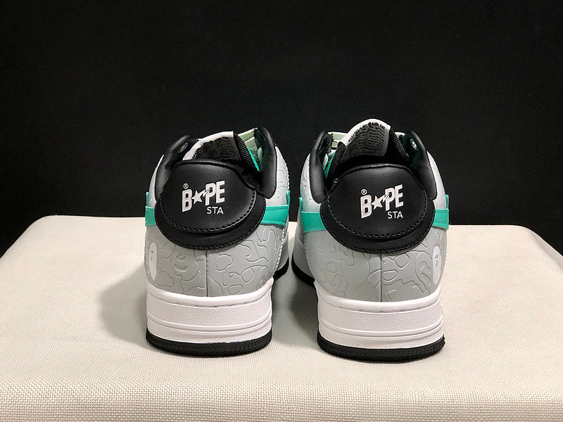 BAPE STA Low-Top Sneakers – Mint Green, Black & Grey
