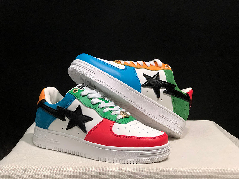BAPE STA Low-Top Sneakers – Multicolor Color Block