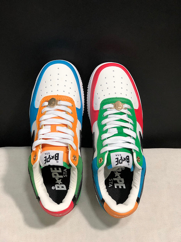 BAPE STA Low-Top Sneakers – Multicolor Color Block